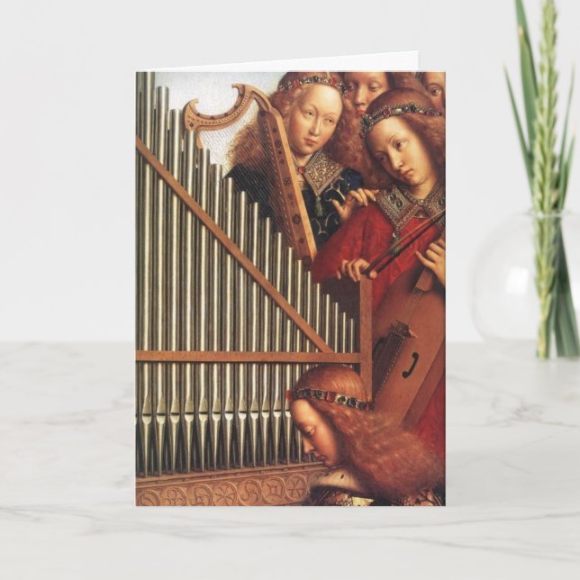 CARTES POUR FÊTES ANNUELLES ANGELS JOUANT DE LA MUSIQUE (Devant)