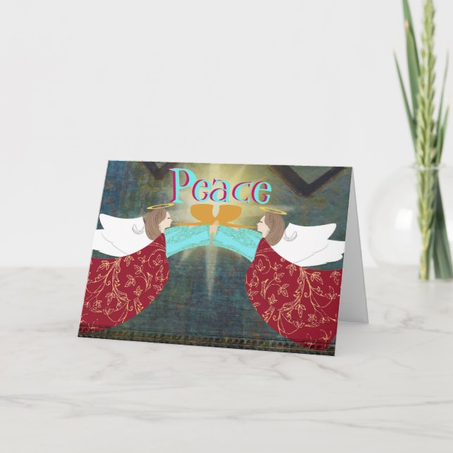 Cartes Pour Fêtes Annuelles Angels of Peace Christmas (Devant)