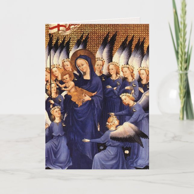 Cartes Pour Fêtes Annuelles Anges autour de Vierge & Enfant - Wilton Diptych (Devant)