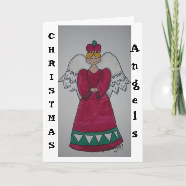 Cartes Pour Fêtes Annuelles Anges de Noël (Devant)