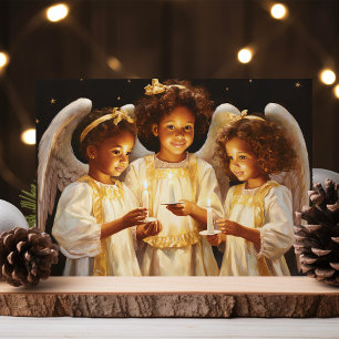 Cartes Pour Fêtes Annuelles Anges de Noël Enfants Africains