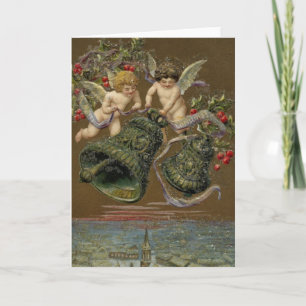 Cartes Pour Fêtes Annuelles Anges sonnant dans Noël 1906