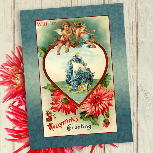 Cartes Pour Fêtes Annuelles Anges vintages de Saint-Valentin et oubliés