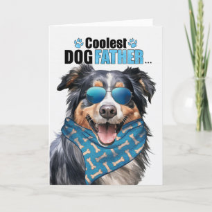 Cartes Pour Fêtes Annuelles Anglais Berger Chien Coolest Papa Fête des pères
