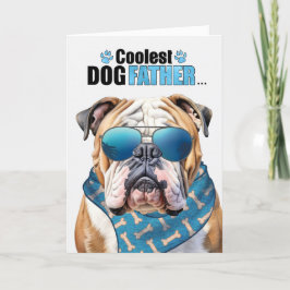 Cartes Pour Fêtes Annuelles Anglais Bulldog Coolest Dad Fête des pères