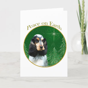 Cartes Pour Fêtes Annuelles Anglais Cocker Spaniel (roan Peace)