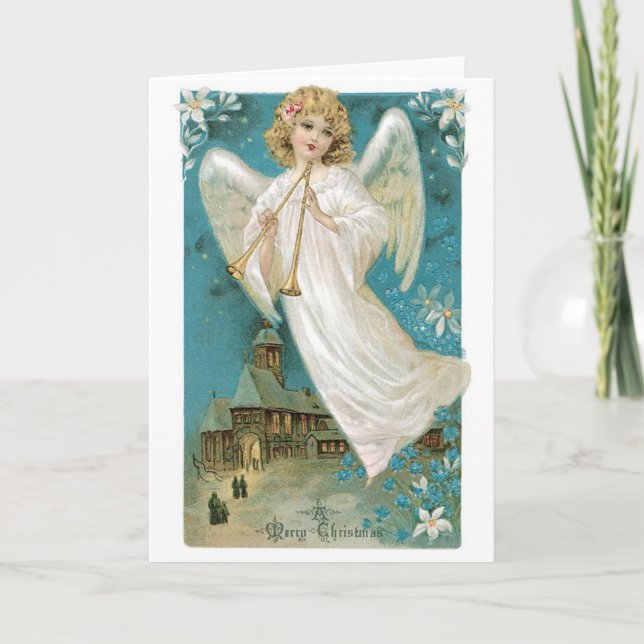 Cartes Pour Fêtes Annuelles Angle vintage (Devant)