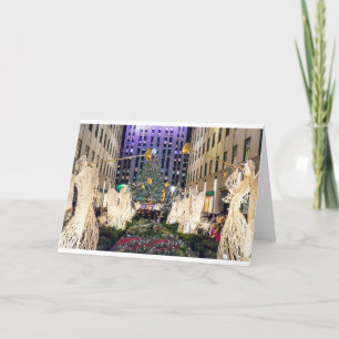 Cartes Pour Fêtes Annuelles Angles avec cornes et arbre