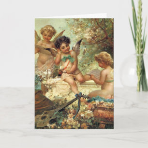 Cartes Pour Fêtes Annuelles Angles de musique de Noël victoriens vintages par 