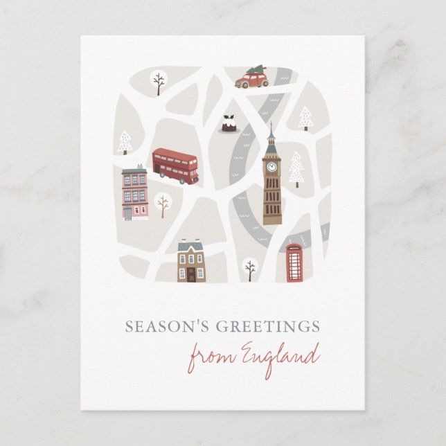 Cartes Pour Fêtes Annuelles Angleterre Joyeuses Fêtes britannique (Devant)