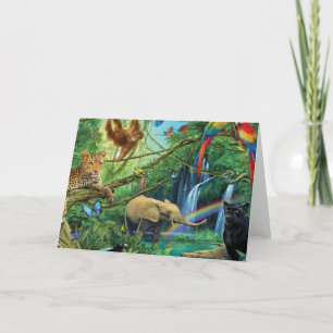 Cartes Pour Fêtes Annuelles Animals living together throw pillow