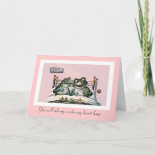 Cartes Pour Fêtes Annuelles Animaux amusants ; La Saint-Valentin des grenouill