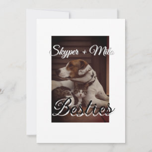 Cartes Pour Fêtes Annuelles Animaux de compagnie amis besties ajouter nom anim