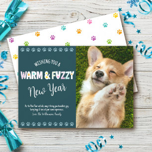 Cartes Pour Fêtes Annuelles Animaux de compagnie chaude et Fuzzy Nouvel An Typ