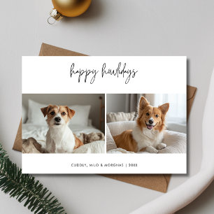 Cartes Pour Fêtes Annuelles Animaux de compagnie Happy Howlidays Chien Photo v