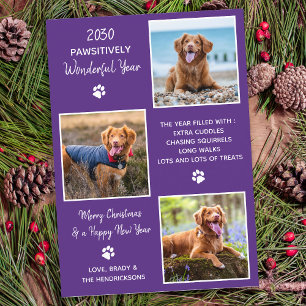 Cartes Pour Fêtes Annuelles Animaux de compagnie moderne année en revue Chien 