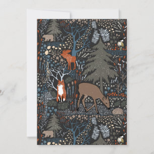 Cartes Pour Fêtes Annuelles Animaux de la forêt de fêtes