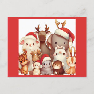 Cartes Pour Fêtes Annuelles Animaux de Noël 3