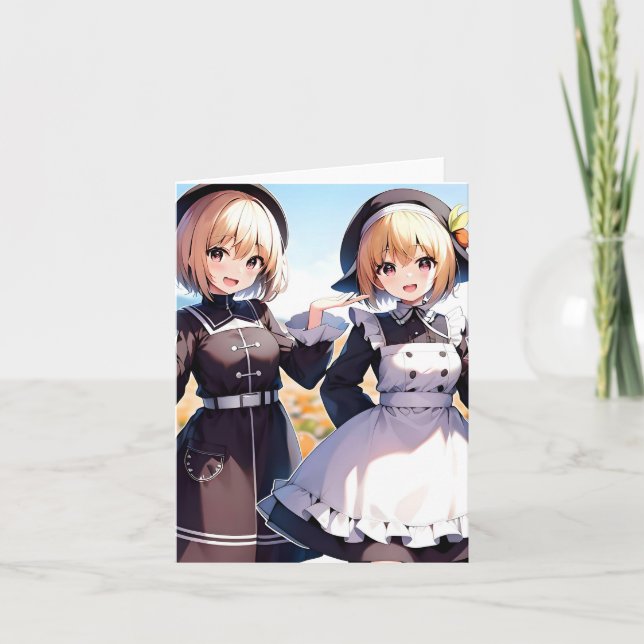 Cartes Pour Fêtes Annuelles Anime d'action de grâces E - AI (Devant)