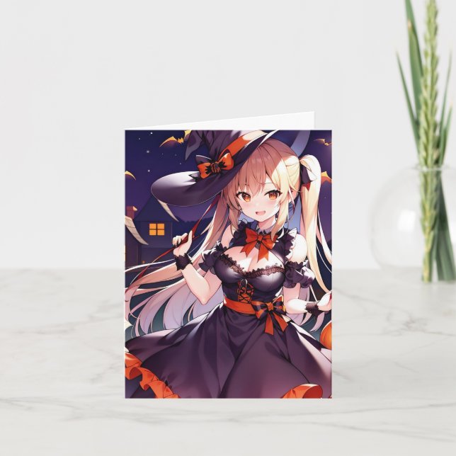 Cartes Pour Fêtes Annuelles Anime Halloween Y (Devant)