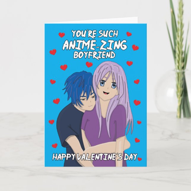 Cartes Pour Fêtes Annuelles Anime Manga " Bonne Saint Valentin " (Devant)