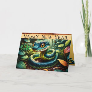 Cartes Pour Fêtes Annuelles Année 2025 HGC du serpent à bois chinois
