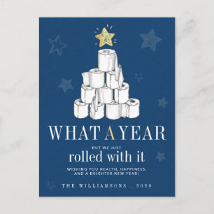 Cartes Pour Fêtes Annuelles Année amusante 2020 Arbre de Noël Papier toilette
