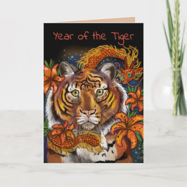 Cartes Pour Fêtes Annuelles Année chinoise du tigre
