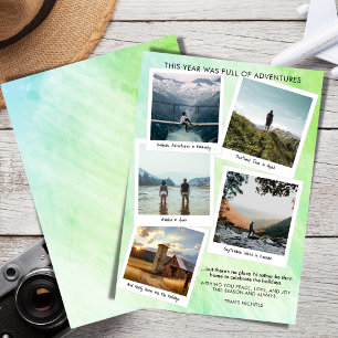 Cartes Pour Fêtes Annuelles Année de voyage aventure photo Collage