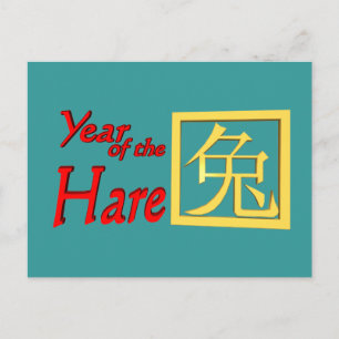 Cartes Pour Fêtes Annuelles Année des cadeaux et vêtements de lièvre