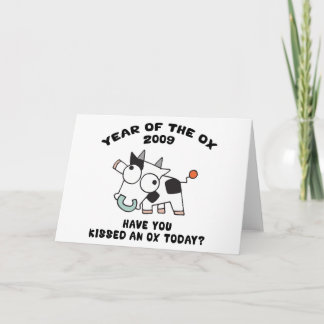 Cartes Pour Fêtes Annuelles Année drôle des cadeaux de boeuf