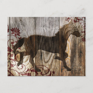 Cartes Pour Fêtes Annuelles année du cheval en bois