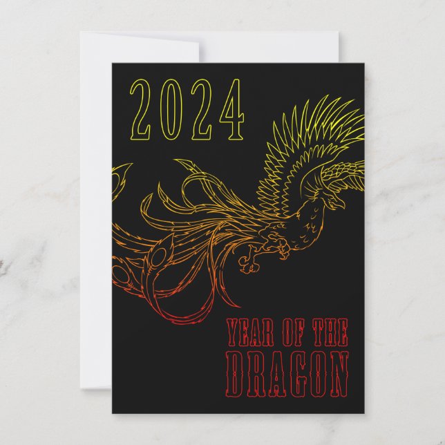 Cartes Pour Fêtes Annuelles année du dragon (Devant)