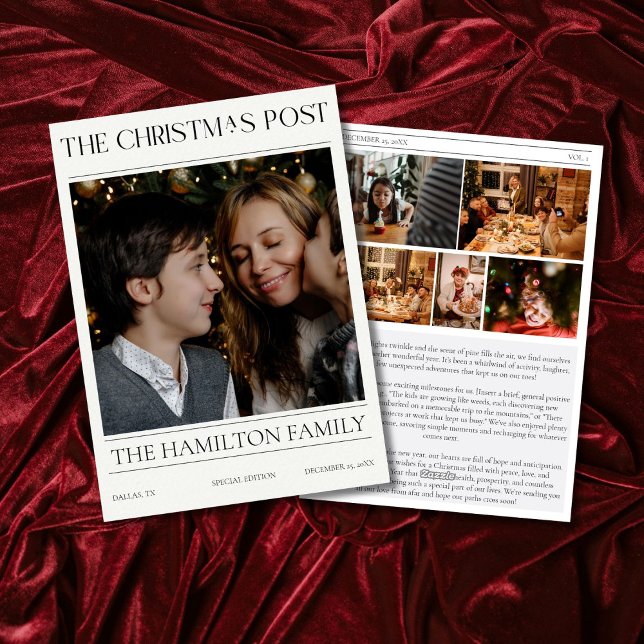 Cartes Pour Fêtes Annuelles Année en revue Journal de Noël 6 Photos (Créateur téléchargé)
