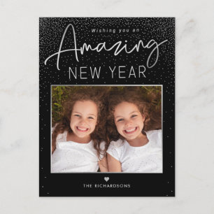 Cartes Pour Fêtes Annuelles Année Incroyable Moderne Joyeux Nouvel An Photo Ca