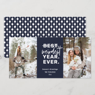 Cartes Pour Fêtes Annuelles Année la plus étrange jamais vacances Humour bleu