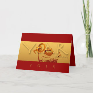 Cartes Pour Fêtes Annuelles Année personnalisée de la chèvre Année chinoise Ca