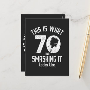Cartes Pour Fêtes Annuelles Anniversaire 70 Ans Amour Pickleball