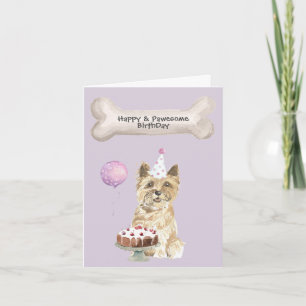 Cartes Pour Fêtes Annuelles Anniversaire de Cairn Terrier