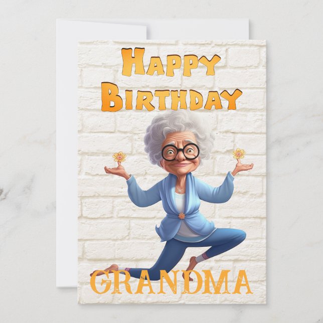 Cartes Pour Fêtes Annuelles Anniversaire de grand-mère (Devant)