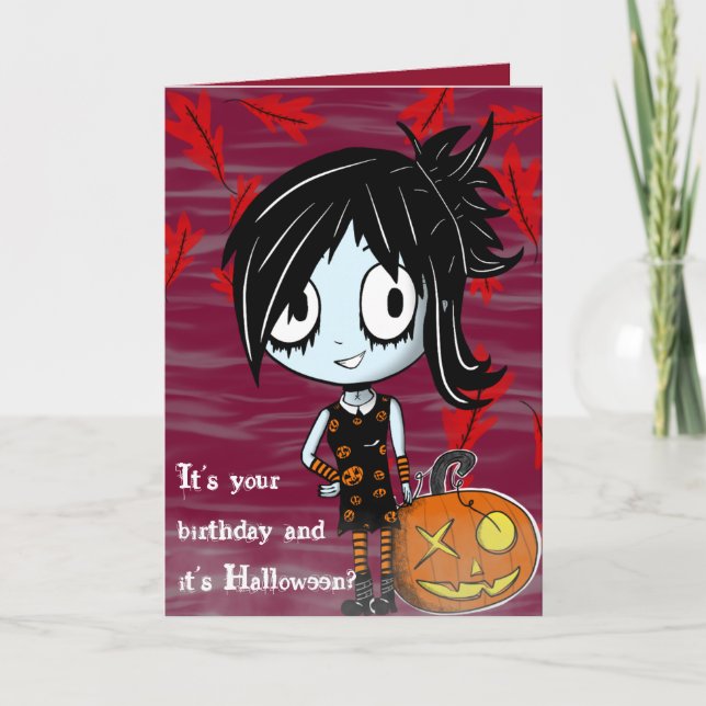 Cartes Pour Fêtes Annuelles Anniversaire de Halloween (Devant)