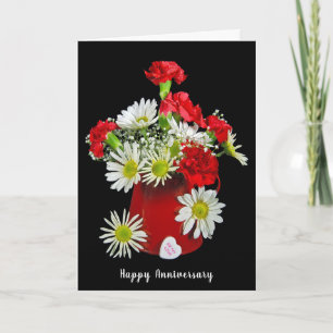 Cartes Pour Fêtes Annuelles Anniversaire de la carnation et de la marguerite