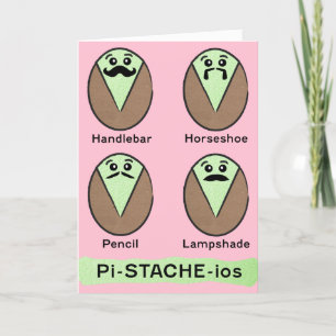 Cartes Pour Fêtes Annuelles Anniversaire de la Moustache Pistachio