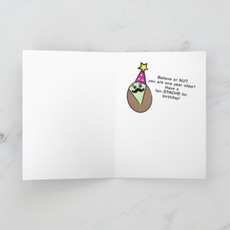 Cartes Pour Fêtes Annuelles Anniversaire de la Moustache Pistachio