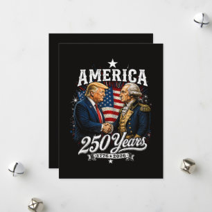 Cartes Pour Fêtes Annuelles Anniversaire de l'Amérique 250e Trump Washington