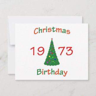 Cartes Pour Fêtes Annuelles Anniversaire de Noël 1973
