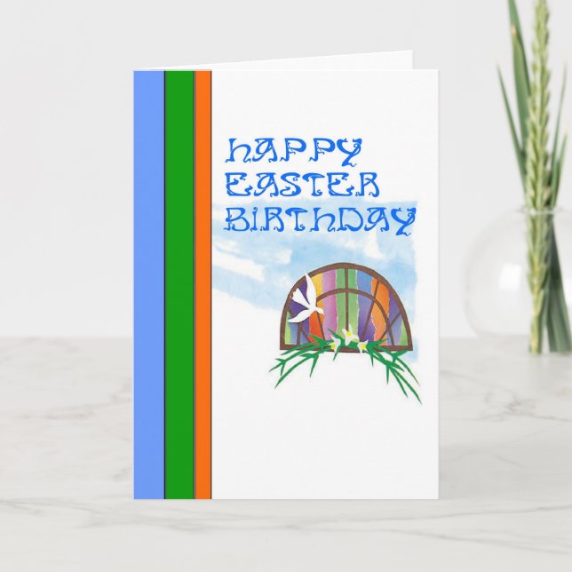 Cartes Pour Fêtes Annuelles Anniversaire de Pâques (Devant)