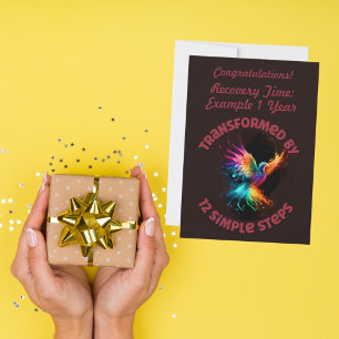Cartes Pour Fêtes Annuelles Anniversaire de rétablissement en 12 étapes person