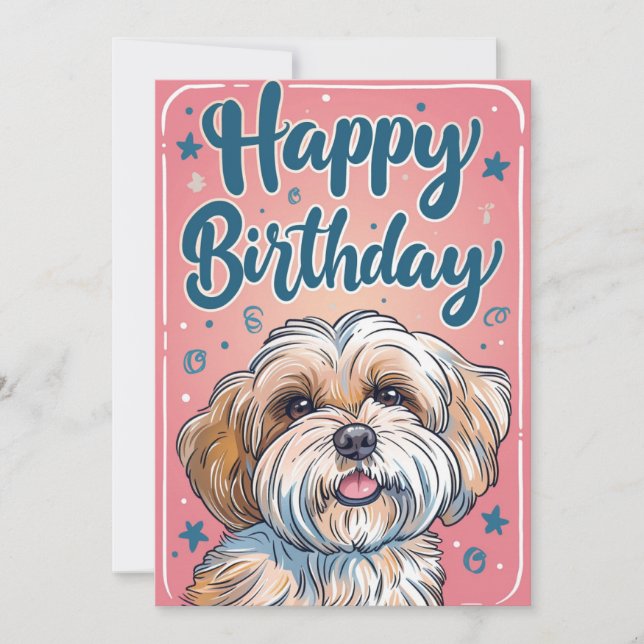 Cartes Pour Fêtes Annuelles Anniversaire de Shi Tzu (Devant)