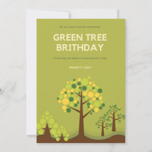 Cartes Pour Fêtes Annuelles Anniversaire de Snarky Green Tree